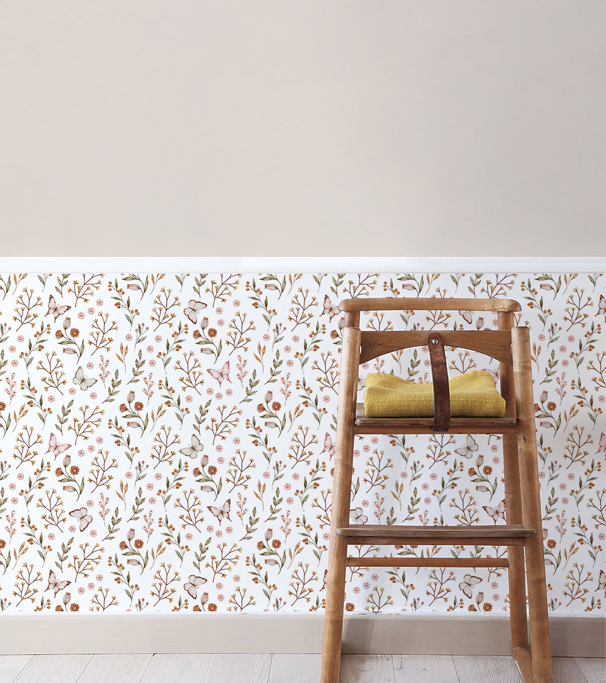 COCCINELLA - Children's wallpaper - Butterflies and flowers