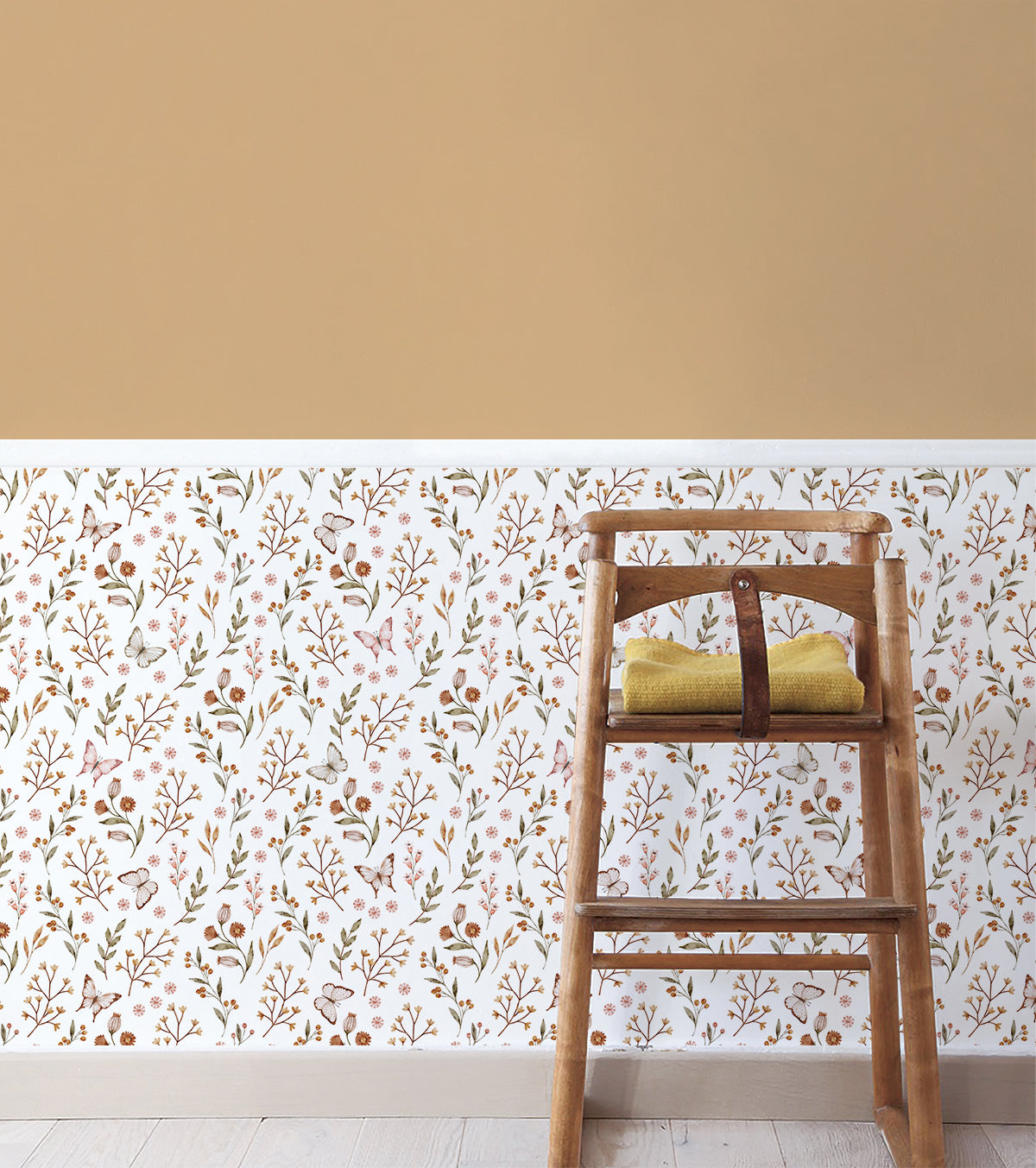 COCCINELLA - Children's wallpaper - Butterflies and flowers