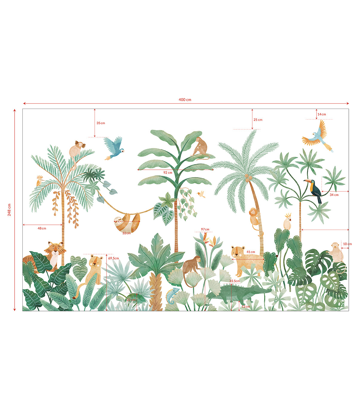 YATSUNI - Panoramic wallpaper - Jungle animals