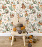 FOREST - Children's wallpaper - Forest animal motif (RECONDITIONED PRODUCT)