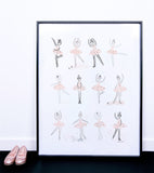 BALLERINA - Children's poster - Classical dancers