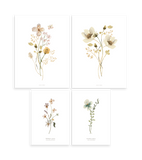 MADEMOISELLE - Set of 4 Art prints - Botanical flowers