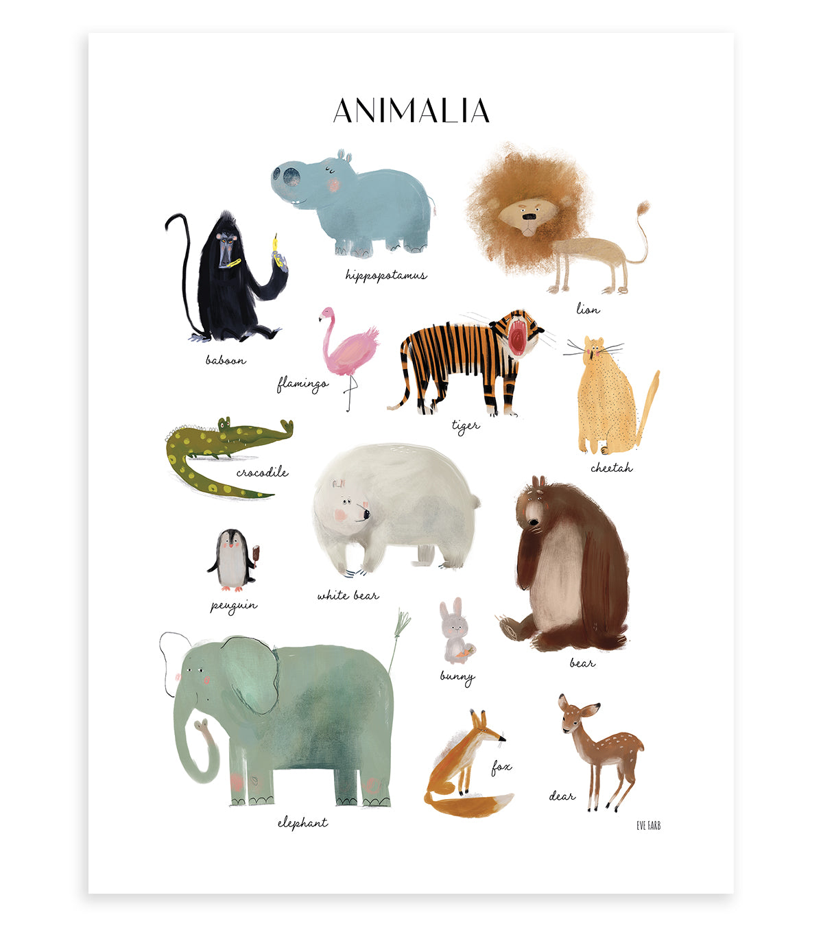 ANIMALIA - Children's poster - Animals