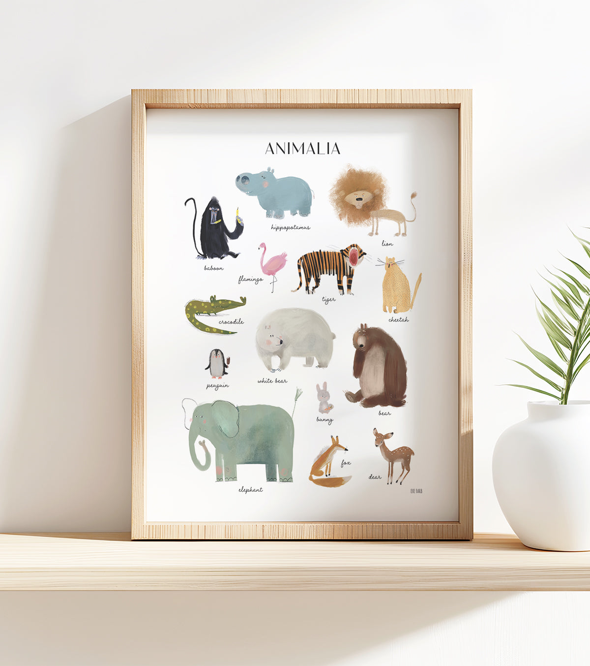 ANIMALIA - Children's poster - Animals