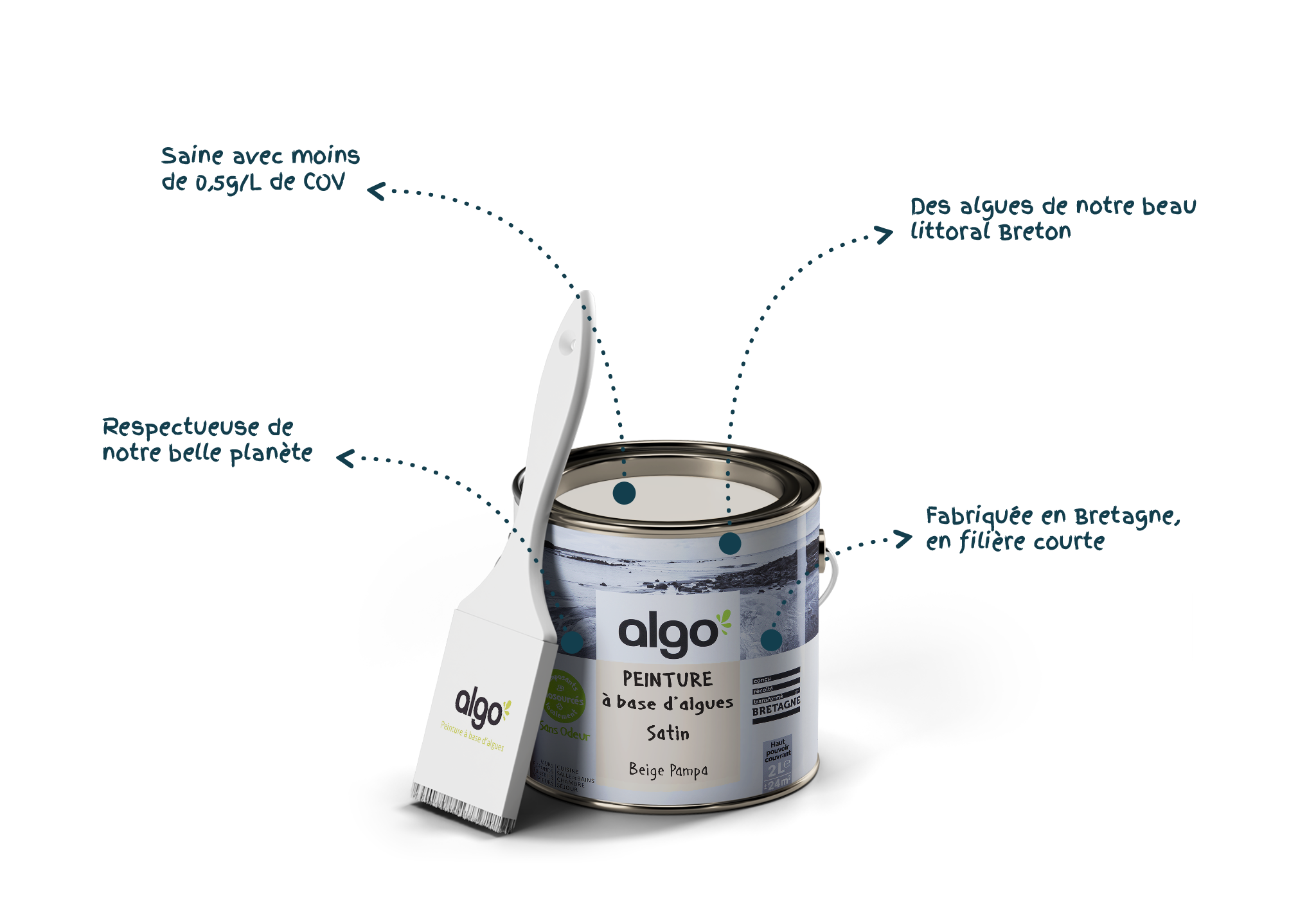 Algo ecological paint - Beige Pampa