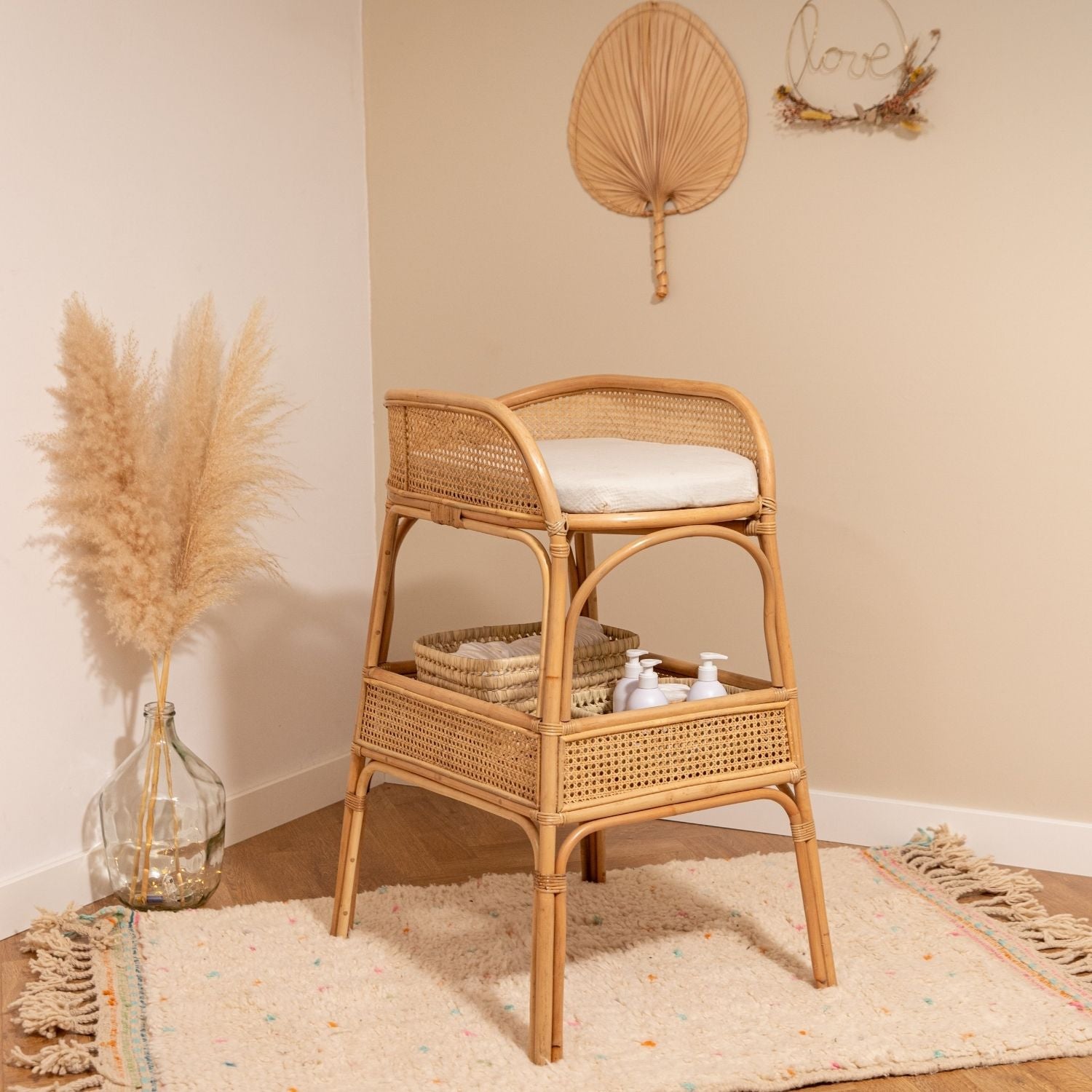 ALMA - Rattan and cane changing table