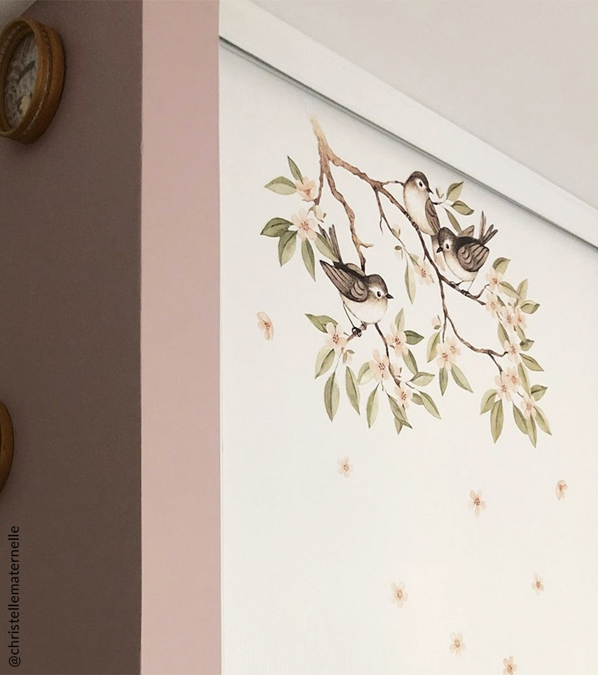 OH DEER - Wall decals murals - Flowering branch and birds