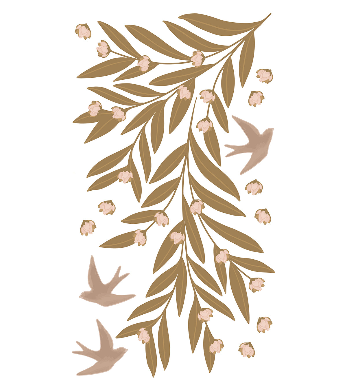 ELEONORE - Wall decals murals - Branches and swallows