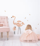 FLAMINGO - Big Wall decals - Flamingo and baby