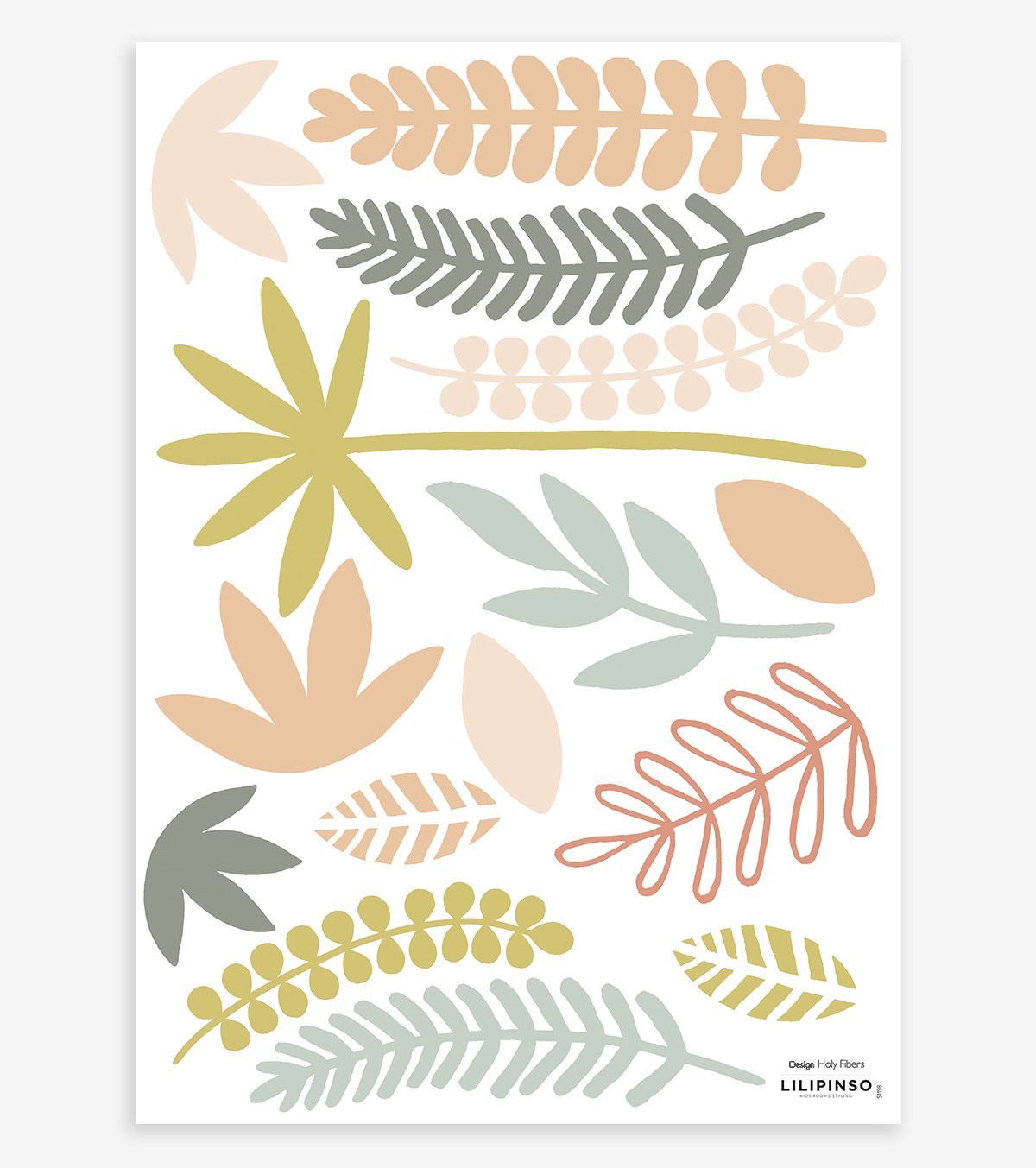 AUSTRALIA - Wall decals - Foliage (coral and green)