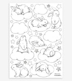 BUNNY - Wall decals murals - Bunnies, clouds and stars