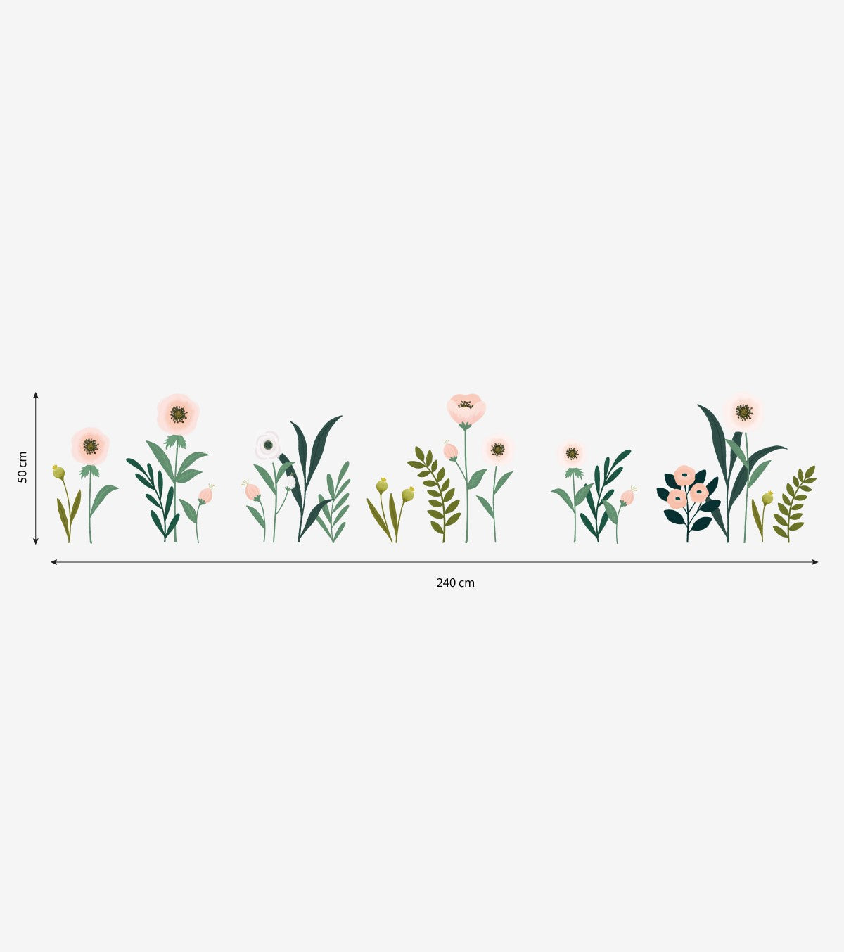 WONDERLAND - Big Wall decals - Anemone flowers