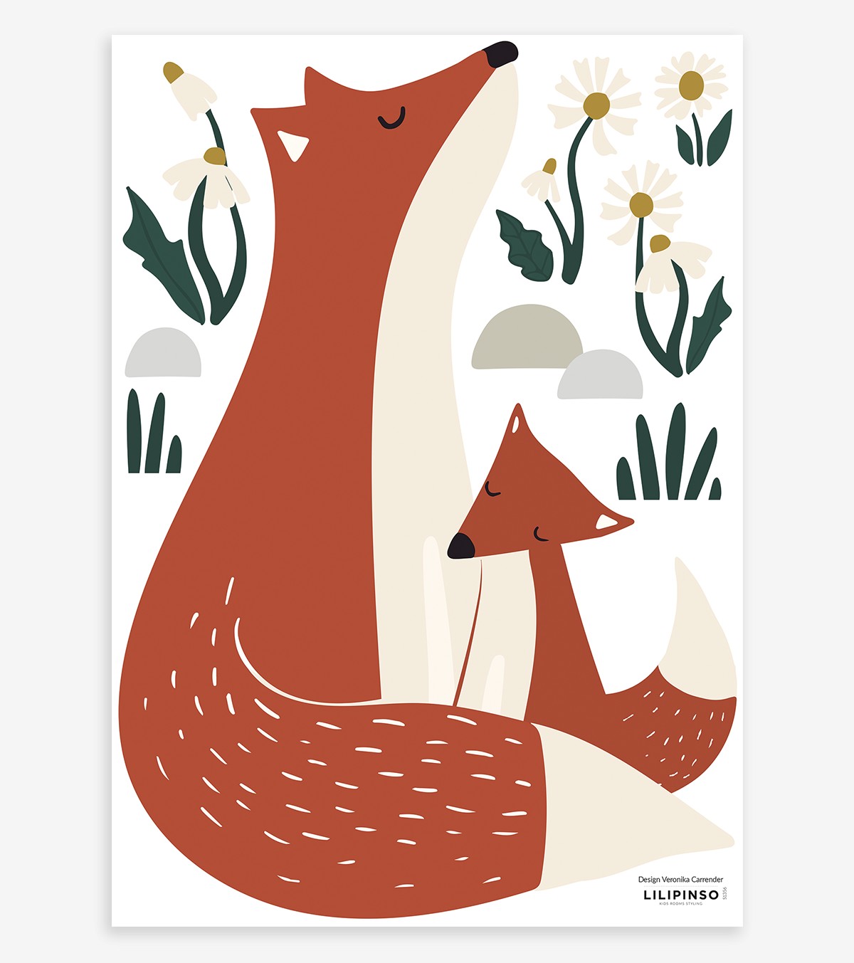 FOREST HAPPINESS - Wall decals murals - Fox family