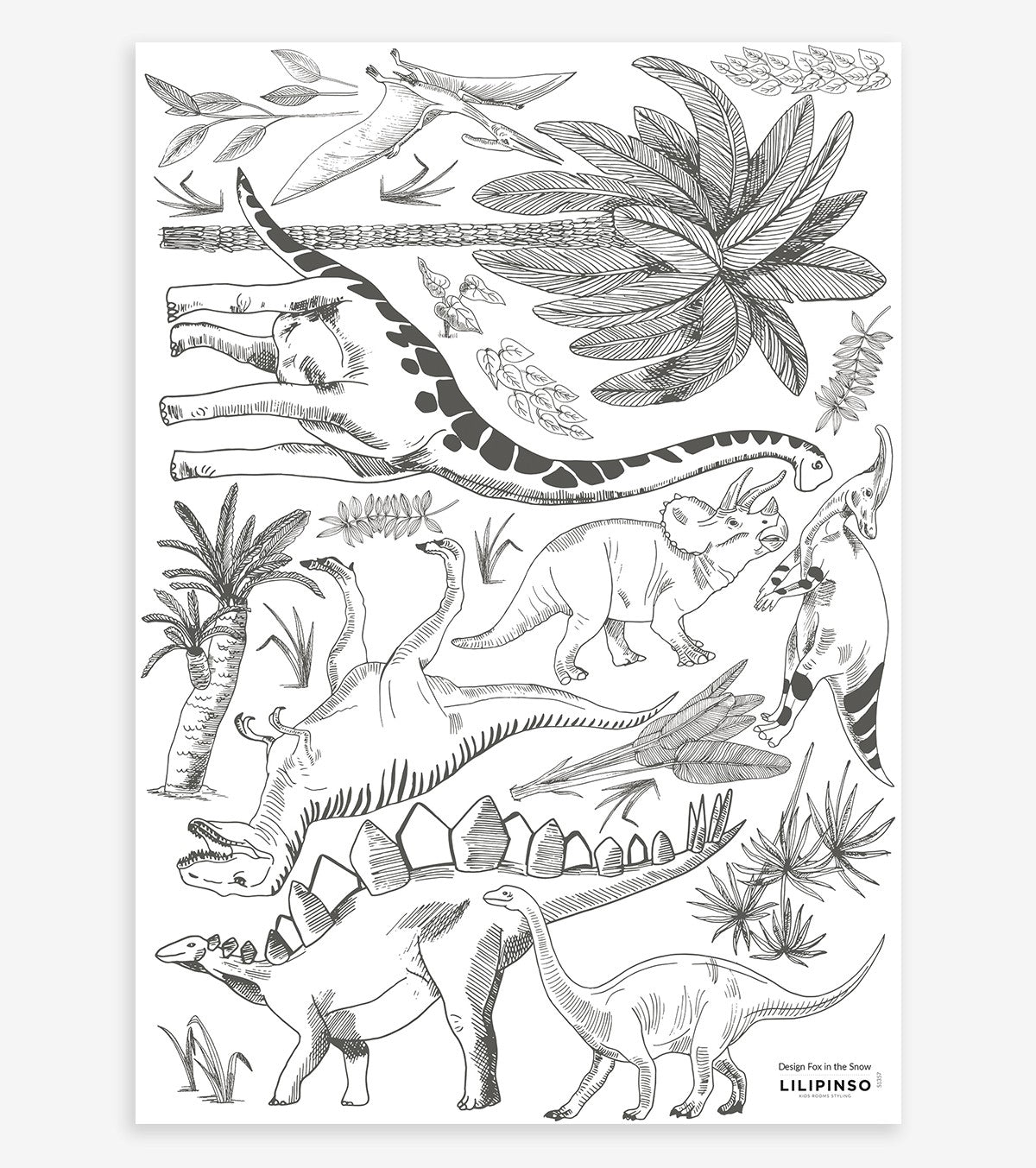 DINOSAURUS - Wall decals murals - Dinosaurs and plants