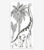 DINOSAURUS - Wall decals murals - Diplodocus and palm tree