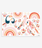 PARADISIO - Wall decals muraux - Birds of paradise (orange)