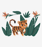 JUNGLE NIGHT - Big Wall decals - Tiger and jungle foliage
