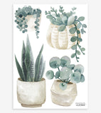 GREENERY - Wall decals - Green plants and pots