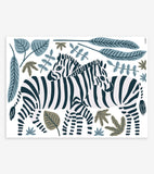 TANZANIA - Wall decals murals - Zebras, palms and leaves