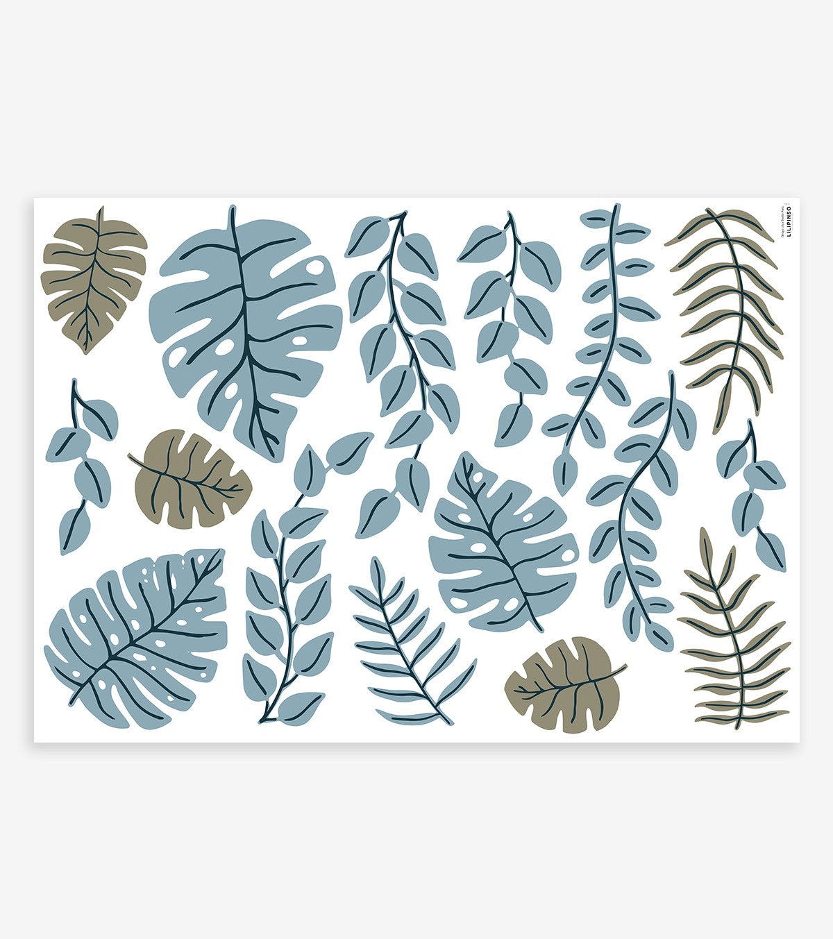 TANZANIA - Wall decals murals - Monsteras and foliage