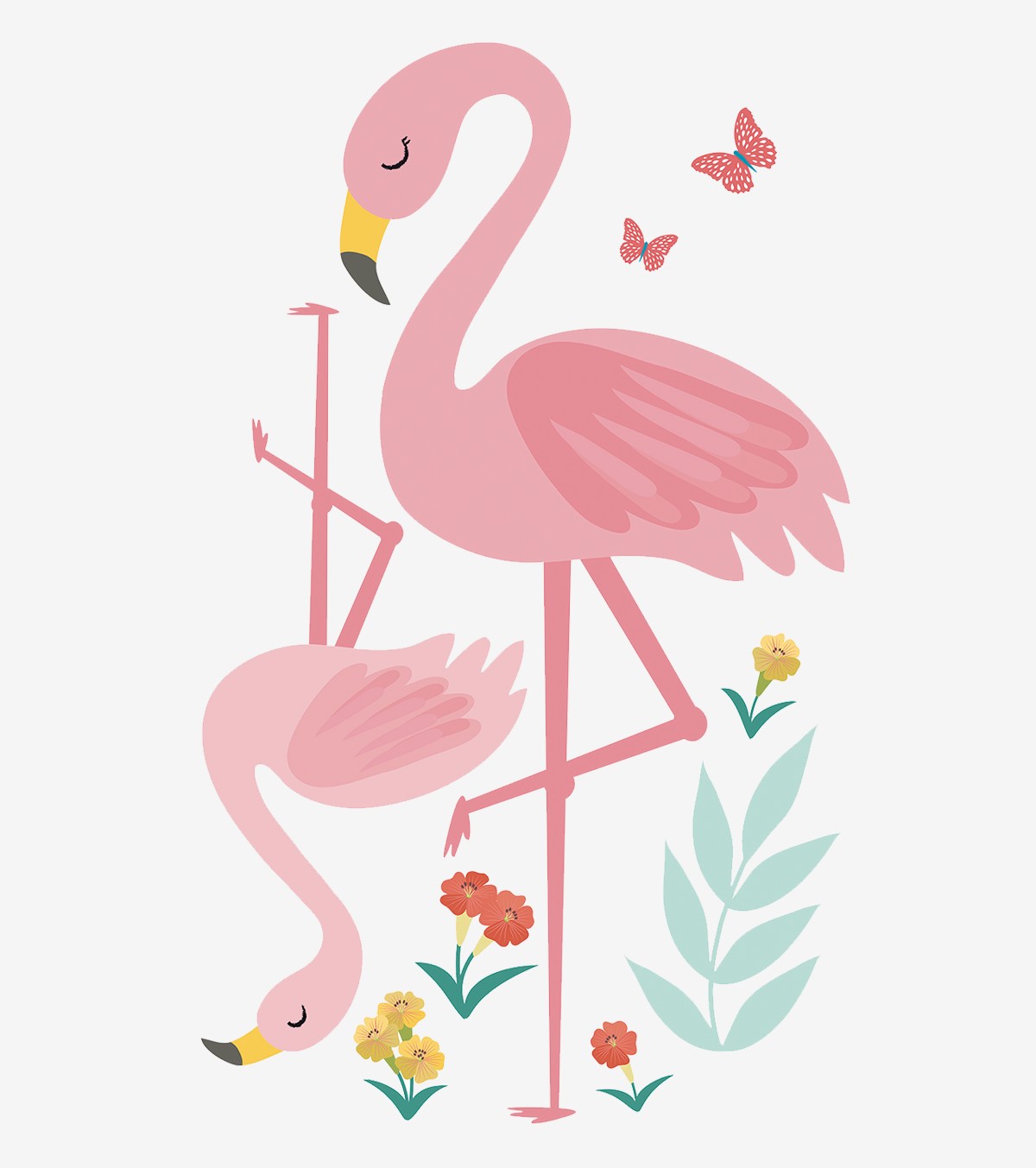 RIO - Grands Wall decals - Greater Flamingos