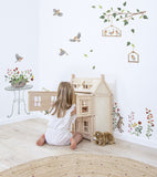 QUEYRAN - Wall decals murals - Field flowers and rabbits