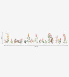 QUEYRAN - Wall decals murals - Field flowers and rabbits