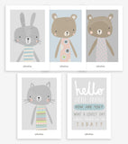 LITTLE FRIENDS - Decorative cards - Animals (set of 5)