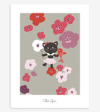 MILLY & FLORE - Set Art prints - Cats and flowers (set of 5)