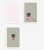 MILLY & FLORE - Set Art prints - Cats and flowers (set of 5)