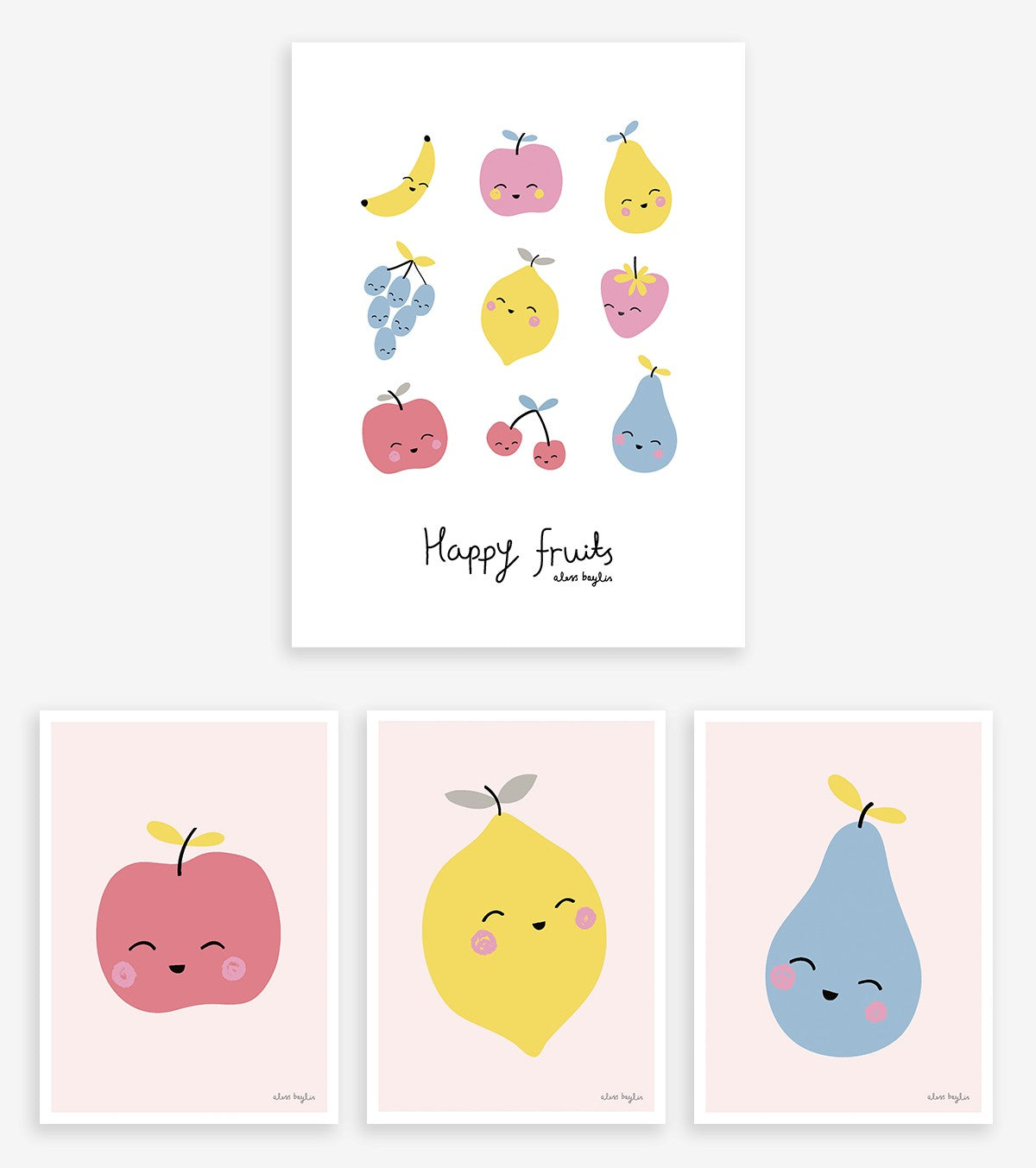 TUTTI FRUTTI - Set Art prints - Fruits (set of 5)