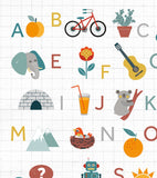 OLD SCHOOL - Children's poster - Alphabet of animals and objects