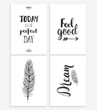 BOHO - Decorative card - Feel good (set of 4)