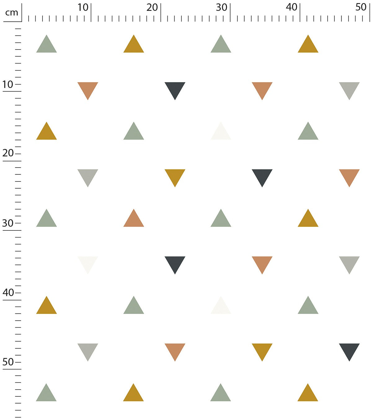 ENCHANTED - Children's wallpaper - Geometric pattern, triangles (blue, green)