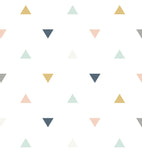 ENCHANTED - Children's wallpaper - Triangles (pink, grey) (RECONDITIONED PRODUCT)