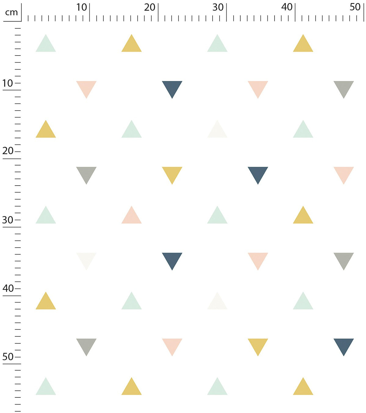 ENCHANTED - Children's wallpaper - Triangles (pink, grey)