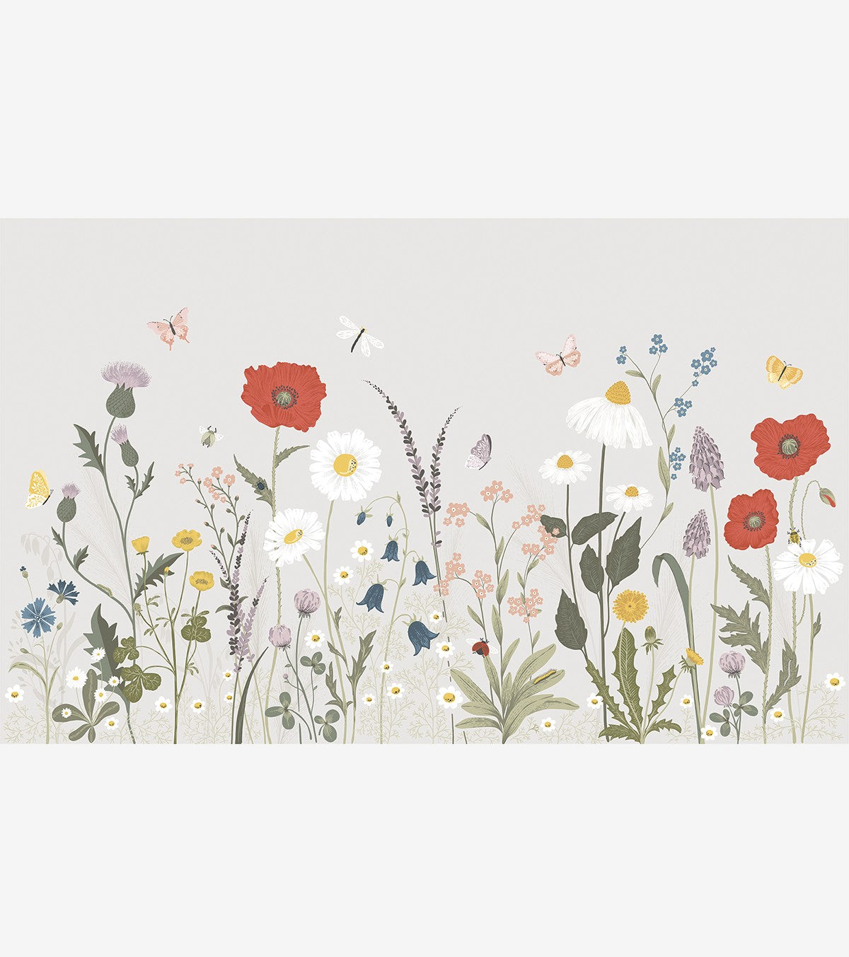 WILDFLOWERS - Panoramic wallpaper - Field of flowers