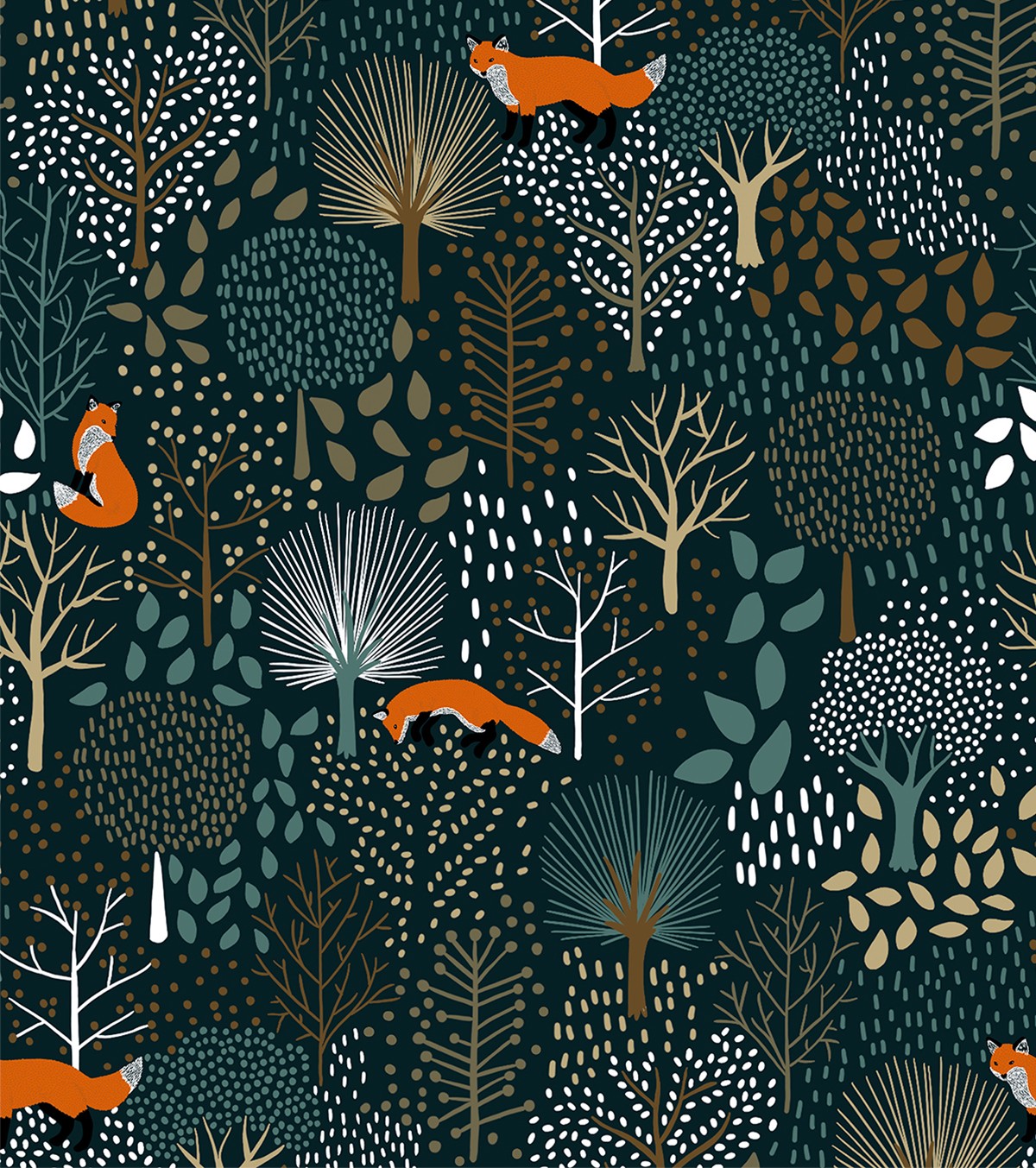 M. FOX - Children's wallpaper - Forest and fox motifs (RECONDITIONED PRODUCT)