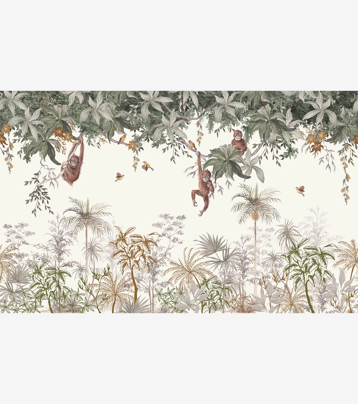 UTAN - Panoramic wallpaper - Monkeys