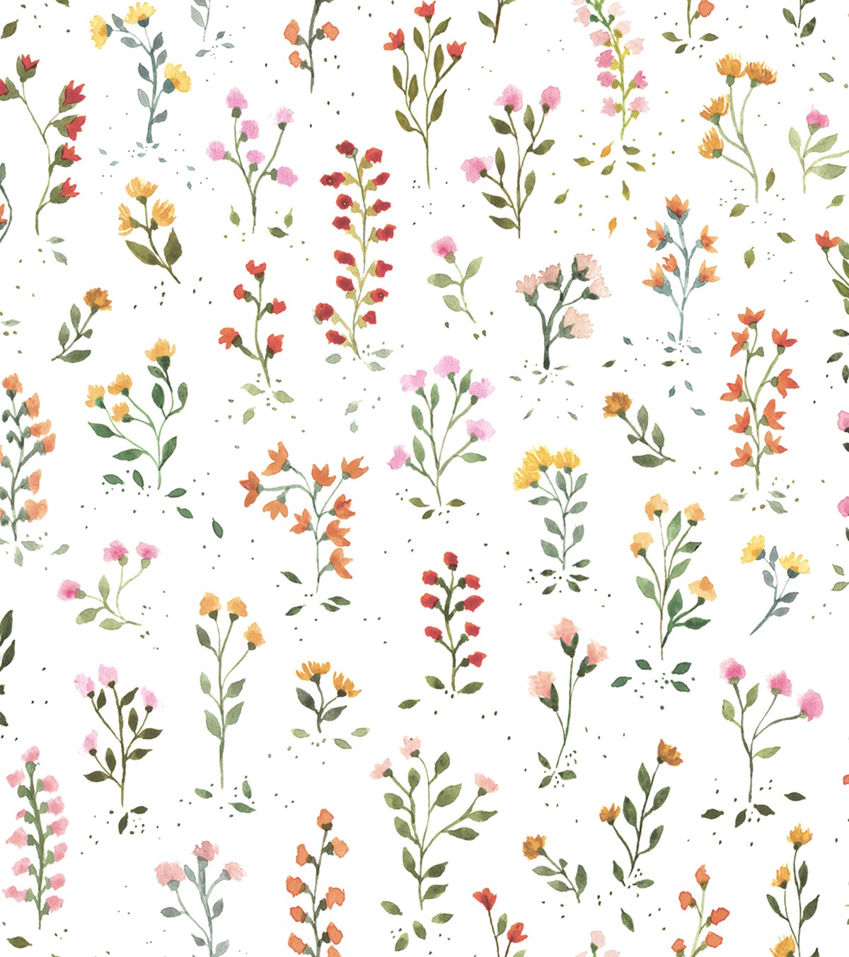 QUEYRAN - Children's wallpaper - Flower herbarium motif