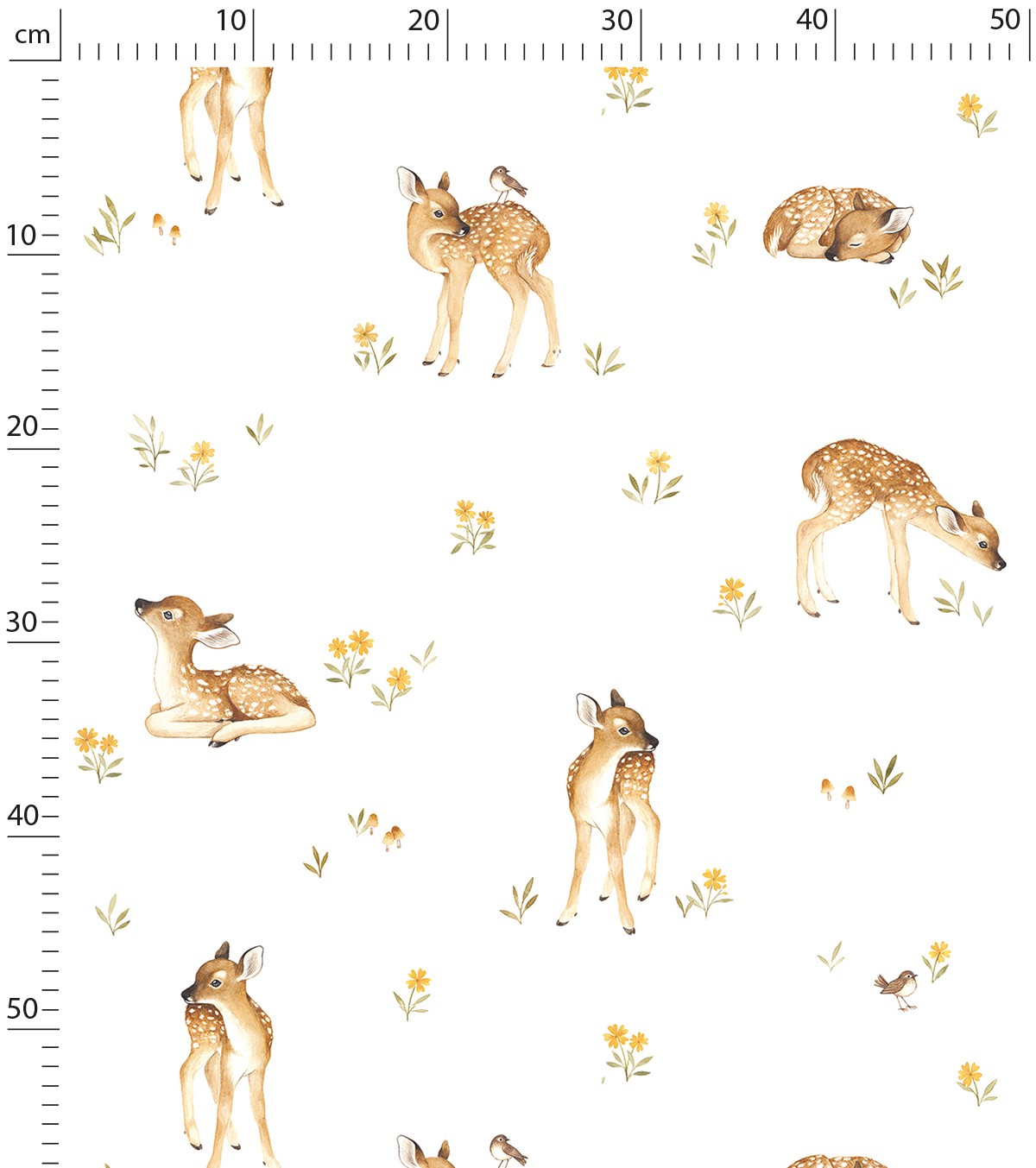 OH DEER - Children's wallpaper - Vintage fawn motif