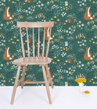 FOREST HAPPINESS - Children's wallpaper - Forest animals motif