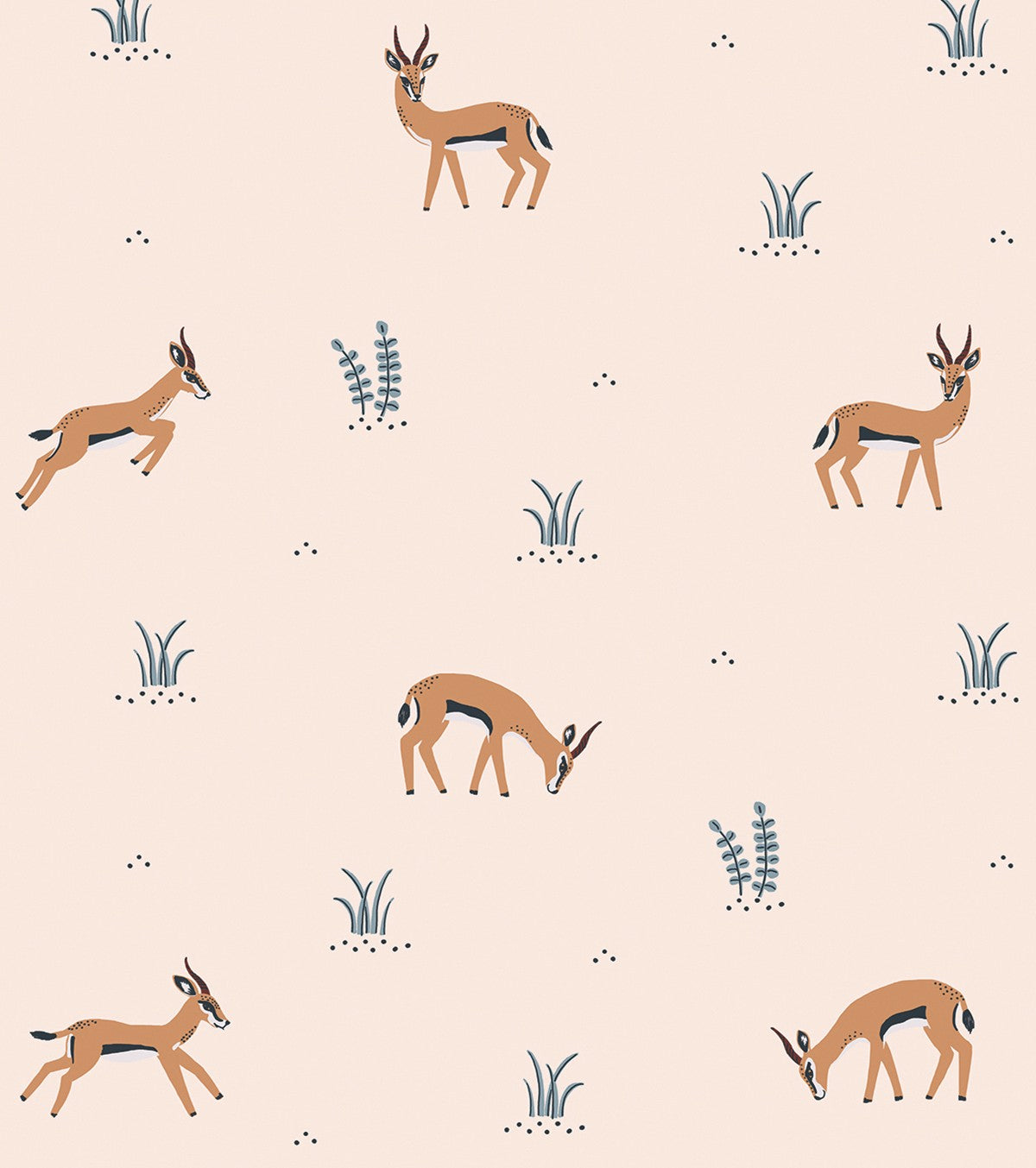 TANZANIA - Children's wallpaper - Gazelle motif