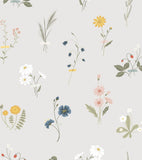 WILDFLOWERS - Children's wallpaper - Prairie flower motif