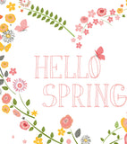 HELLO SPRING - Children's poster - Hearts in bloom