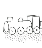 WILD WEST - Children's poster - Locomotive