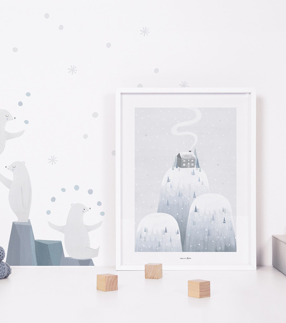 ARTIC DREAM - Children's poster - Village on the ice floe