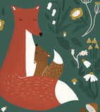FOREST HAPPINESS - Children's poster - Fox family