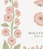 WILDFLOWERS - Children's poster - Hollyhock