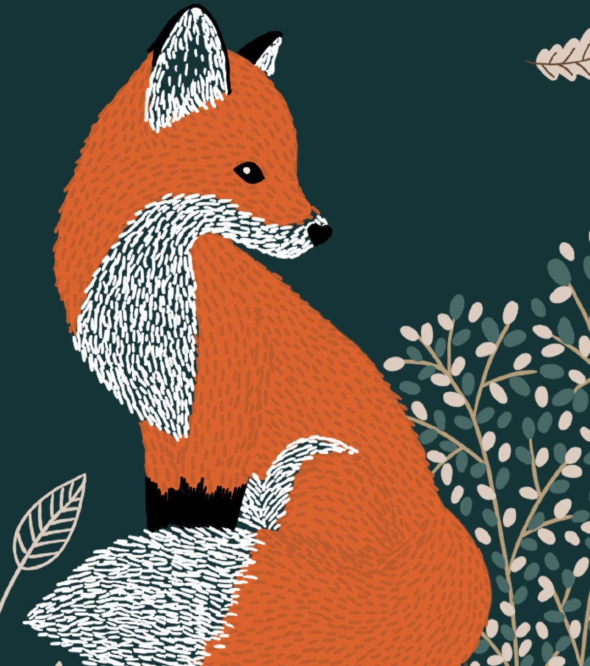 Mr. FOX - Children's poster - Fox and rabbit